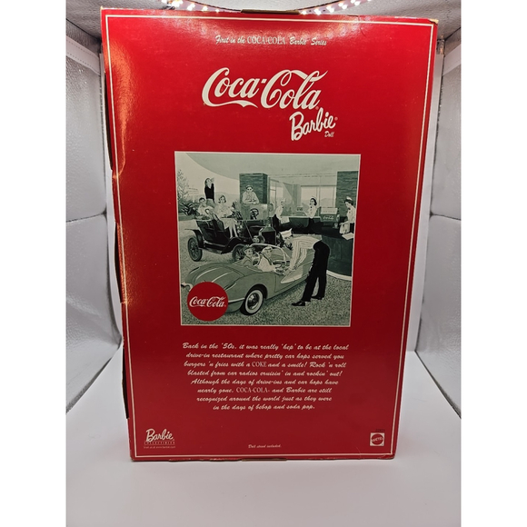 Spectacular 1998 1st Vintage Coca-Cola Series Doll, Car Hop Barbie 22831, NIB - Picture 2 of 2